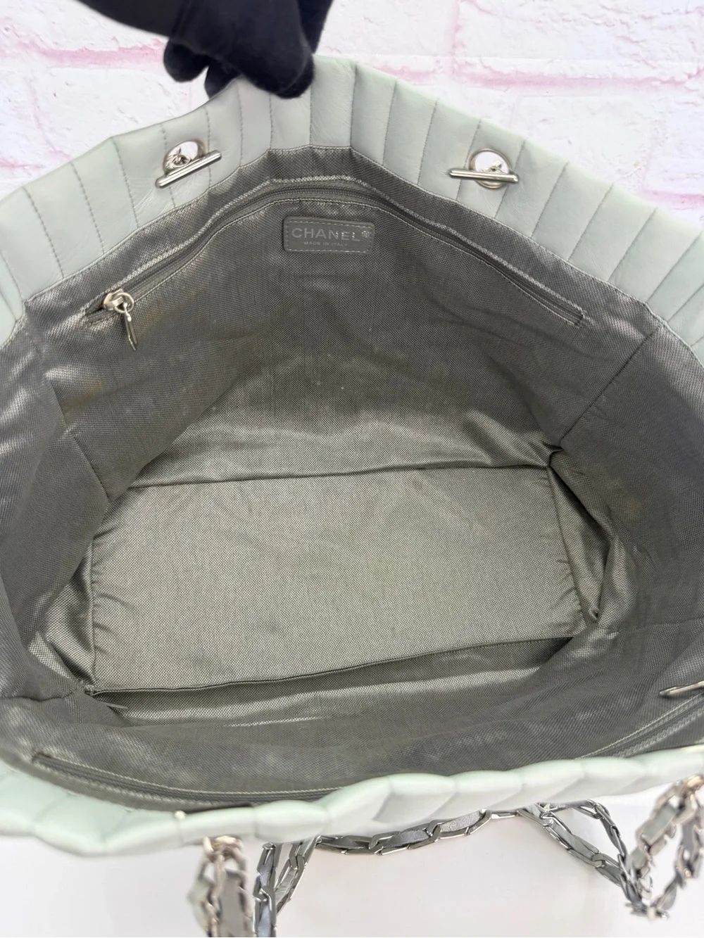 Chanel Mademoiselle Vertical Quilt Tote